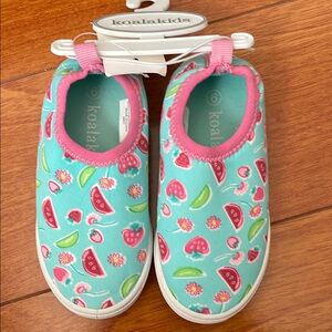 Koala Kids Blue and Pink Slippers with Watermelon Print